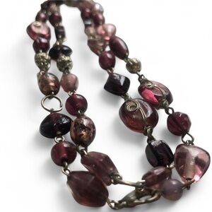 Vintage Whimsygoth Beaded Wire Necklace